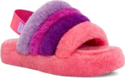 UGG Kids Fluff Yeah Slide -Ugg ugg kids fluff yeah slide pink purple rainbow 1120075k pprb 10829.1647038453