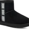 UGG Women's Classic Mini Side Logo II 1 UGG Women's Classic Mini Side Logo II -Ugg ugg womens classic mini side logo 2 black 1134962 blk 56149.1662579290