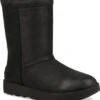 UGG Women's Classic Short Leather Waterproof -Ugg ugg womens classic short leather waterproof black 1017509 blk 00994.1508172186