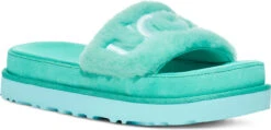 UGG Women's Laton Fur Slide 12 UGG Women's Laton Fur Slide -Ugg ugg womens laton fur slide tide pool 1111236 tdp 85226.1646258758